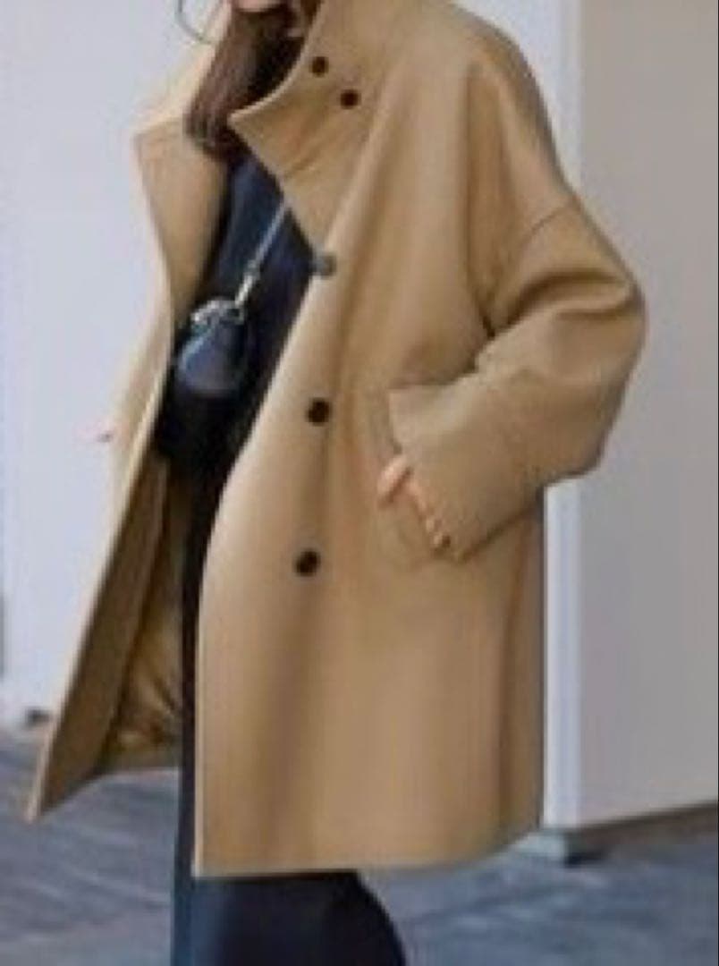 メルトンスタンドポンチョコート