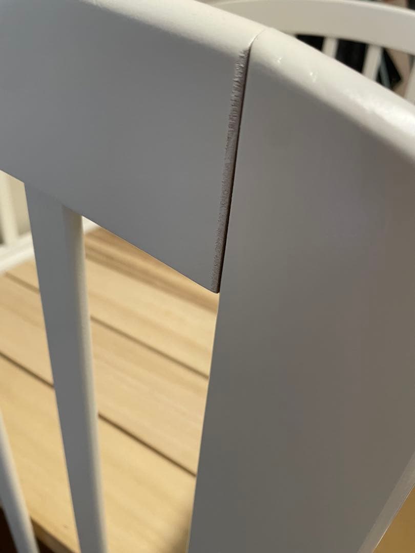 福岡市内引取り希望☆木製ベビーベッド ホワイト キャスター付き　アーチ