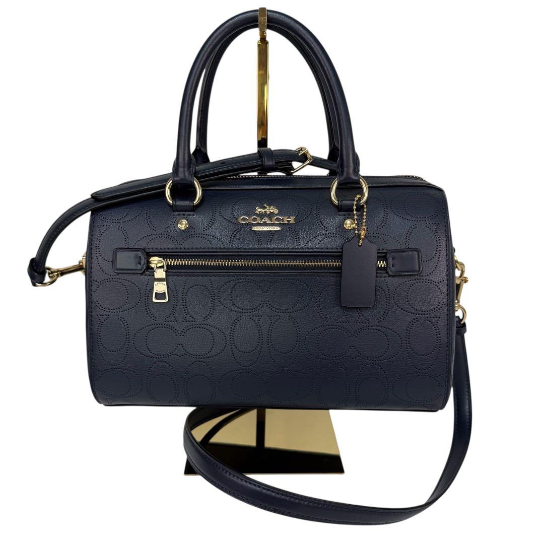 【極美品】COACH 2WAY ミニボストン ショルダーバッグ　レザー