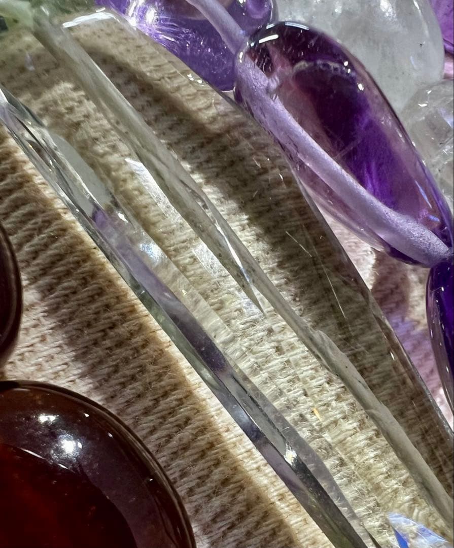 天然石　ネックレス5本セット　留め具（たまご刻・SV925）