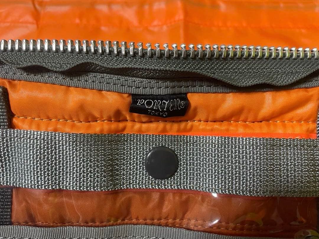 【美品】PORTER タンカードラムバッグ 2way 希少色シルバーグレー