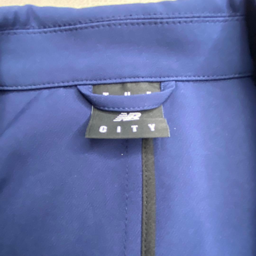 ニューバランス　テーラードジャケット　ネイビー　ストレッチ　アンコン　2XL