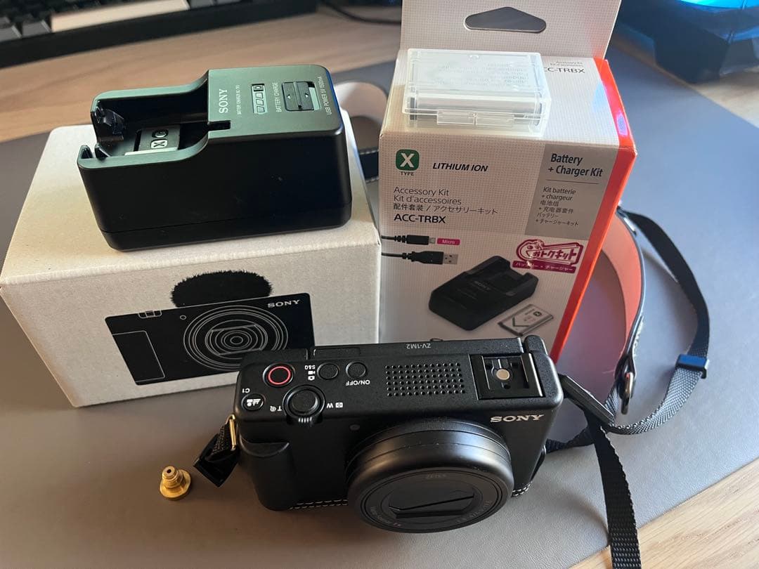 SONY VLOGCAM ZV-1M2 保証 純正予備電池&充電器