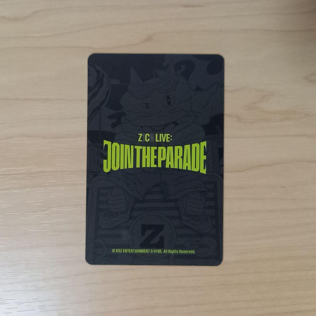 ZICO LIVE JOIN THE PARADE ジコ トレカ