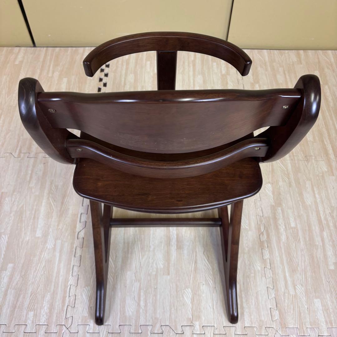 除菌清掃済☆綺麗☆　大和屋　すくすくチェアスリムプラス　ガード付　ダークブラウン