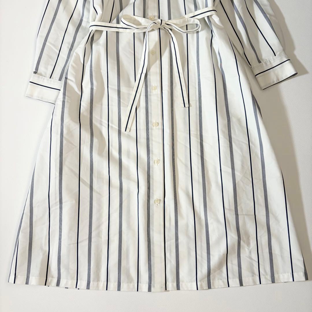 極美品　マッキントッシュフィロソフィー　近年　シャツワンピース　ストライプ