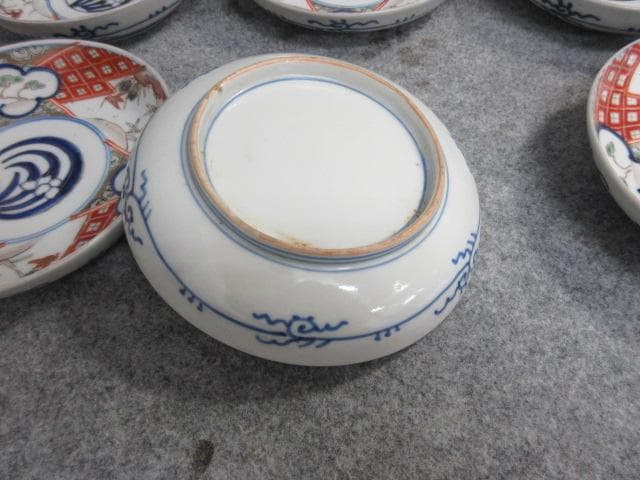 伊万里焼染錦花鳥文手塩皿9枚 [B26560]