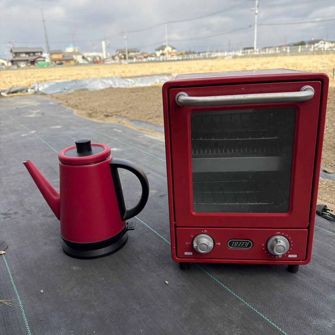 ケトルとトースターセット　赤