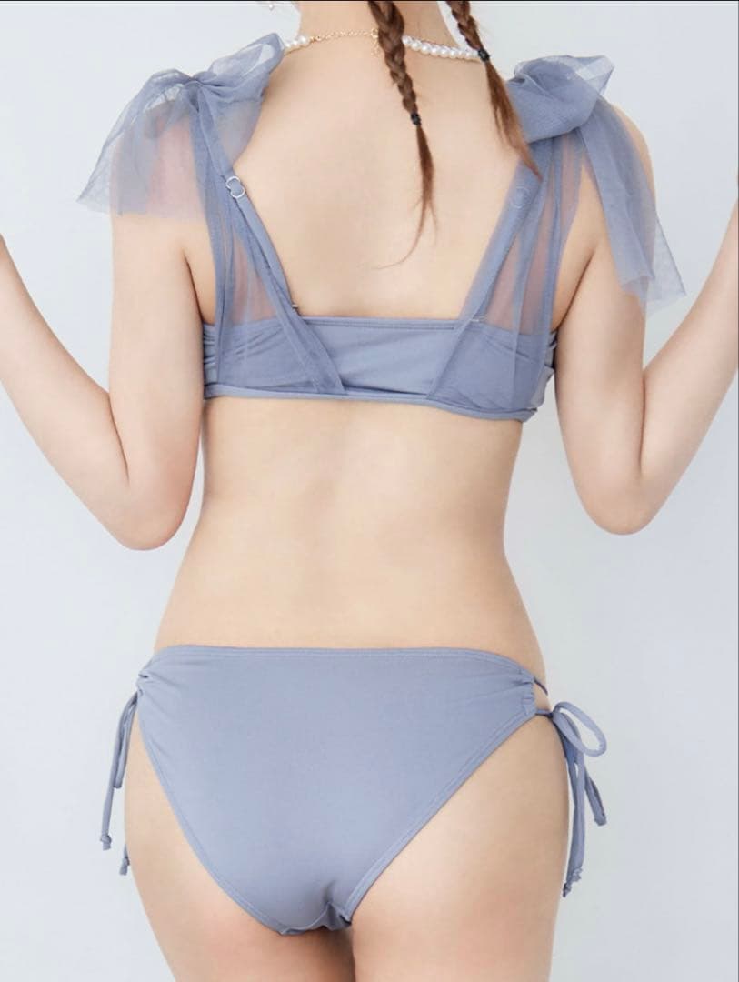 Sugar チュールリボンビキニ 2点セット 青 S