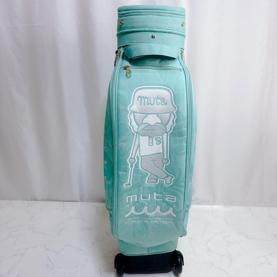 ムータマリン muta marine総柄ジャガード キャスター付きキャディバッグ