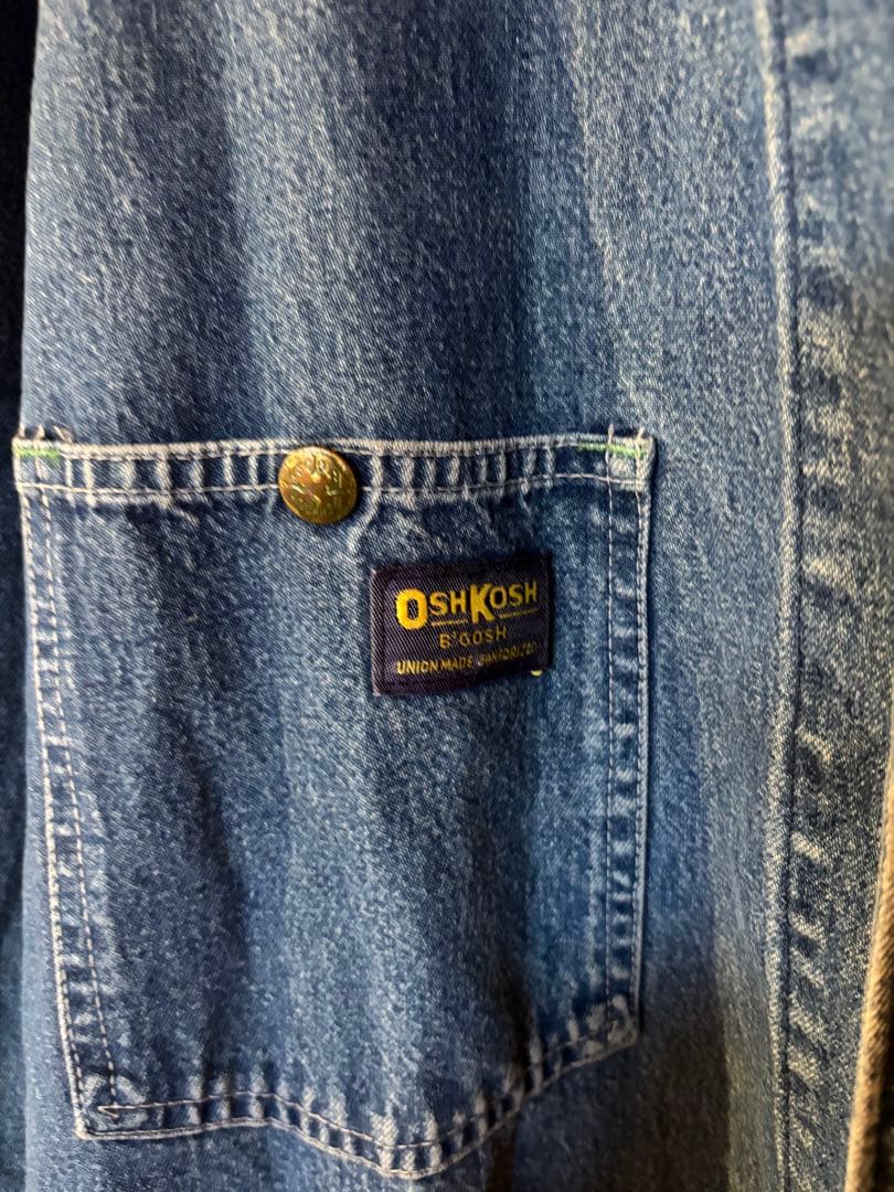 80S USA製 OSH KOSH デニム カバーオール オシュコシュ 40