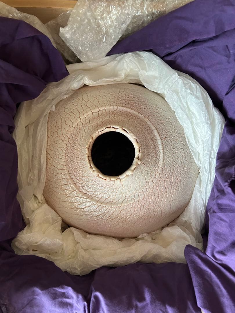 林正太郎作　志野群鶴紋壺