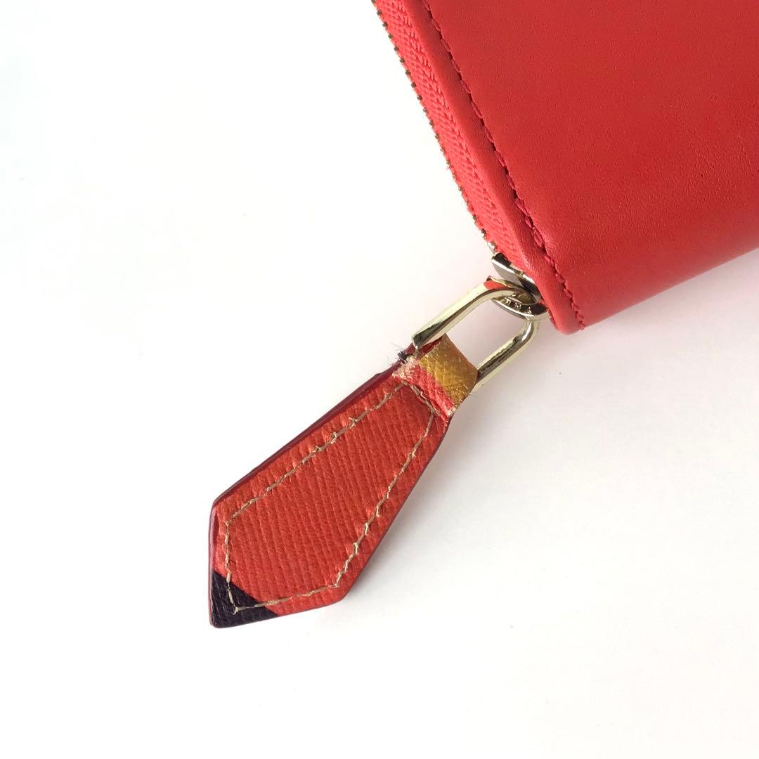 【新品】ポールスミス✨クラシックレザー ラウンド長財布 レッド ストライプ