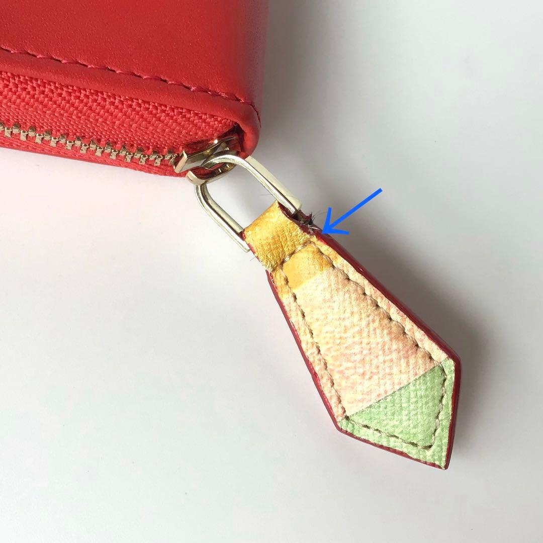 【新品】ポールスミス✨クラシックレザー ラウンド長財布 レッド ストライプ