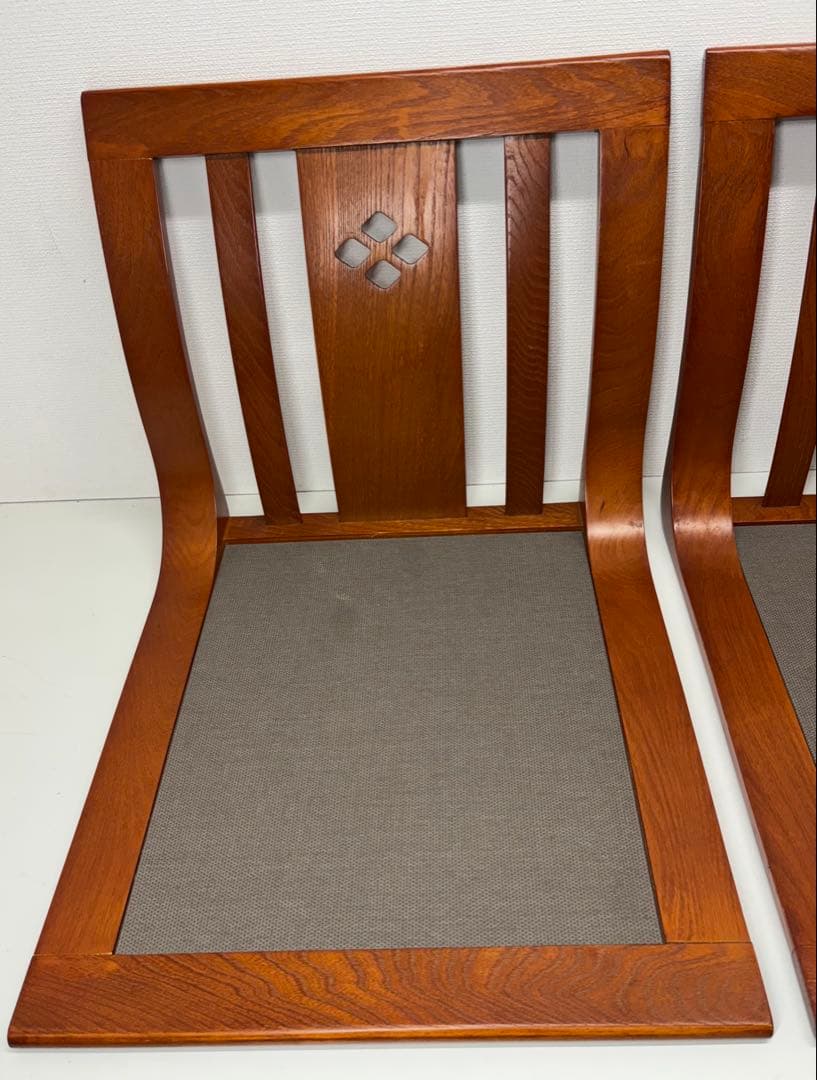 hikari 光製作所 木製 座椅子2脚セット 高級座椅子 和室 座敷