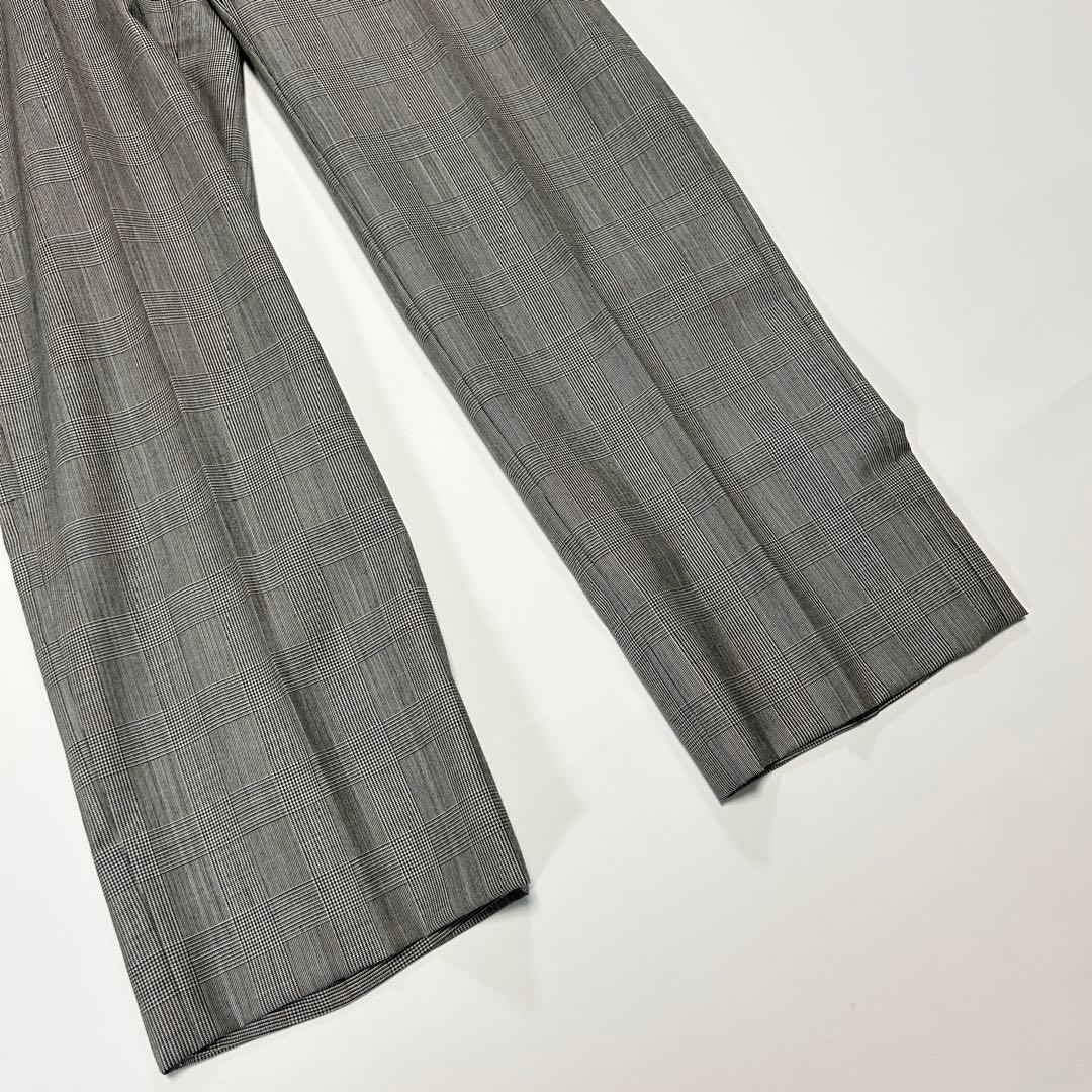 良品　ゼニアトロピカル　セットアップ グレー 通勤 M チェック　2B 定番