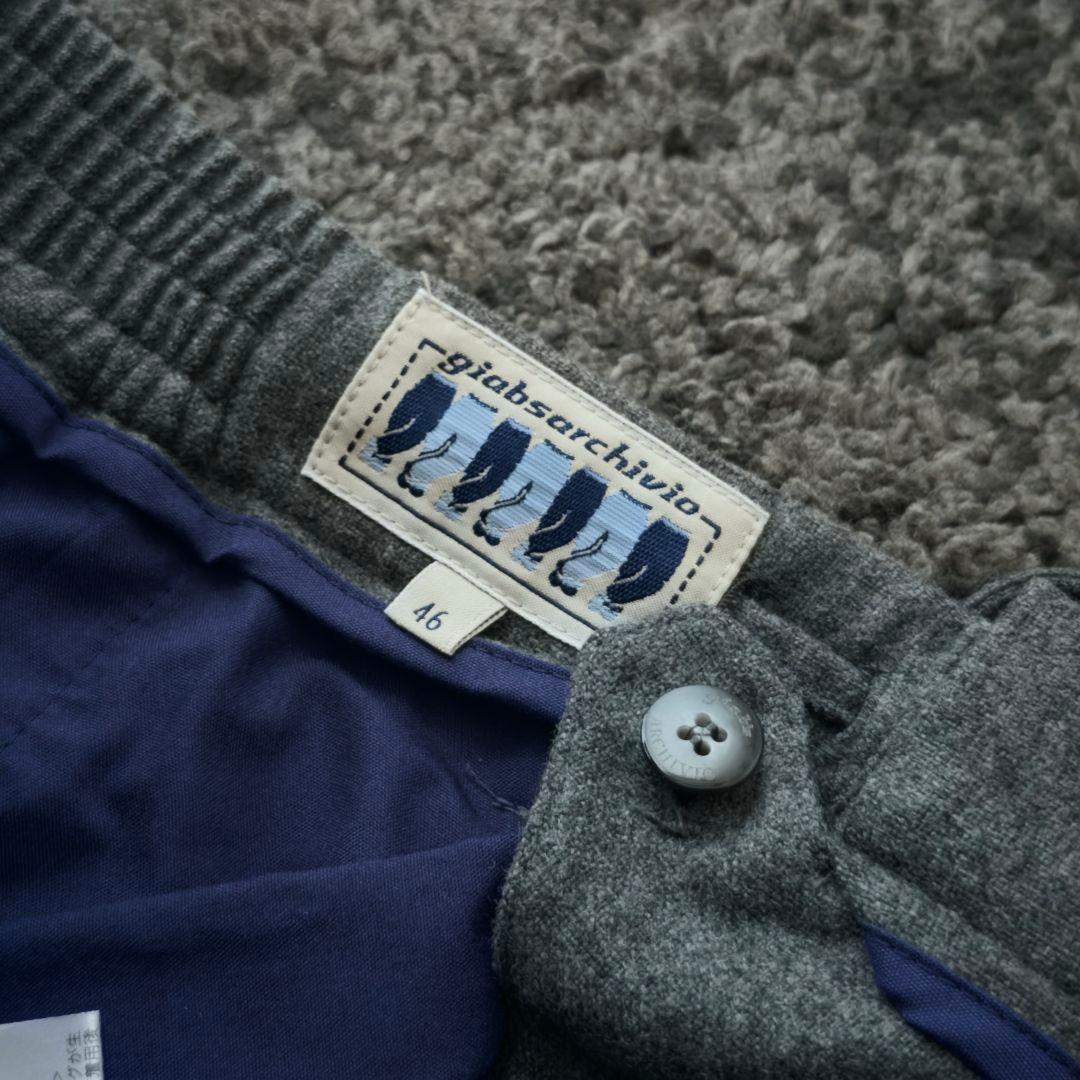 【別注】giabsarchivio MASACCIO 1プリーツ スラックス