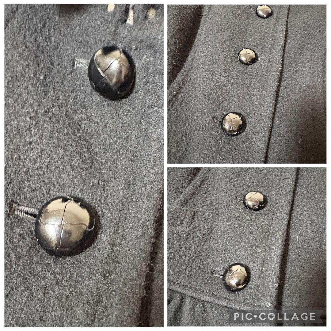 【人気】 バーバリーブルーレーベル フリル ウールコート 38 ブラック