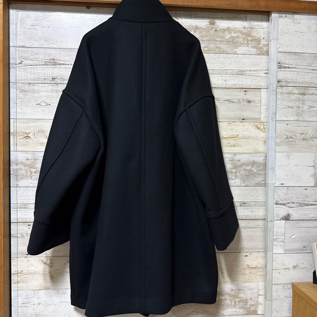 超美品です！！フレームワーク メルトンスタンドポンチョコートブラック36サイズ