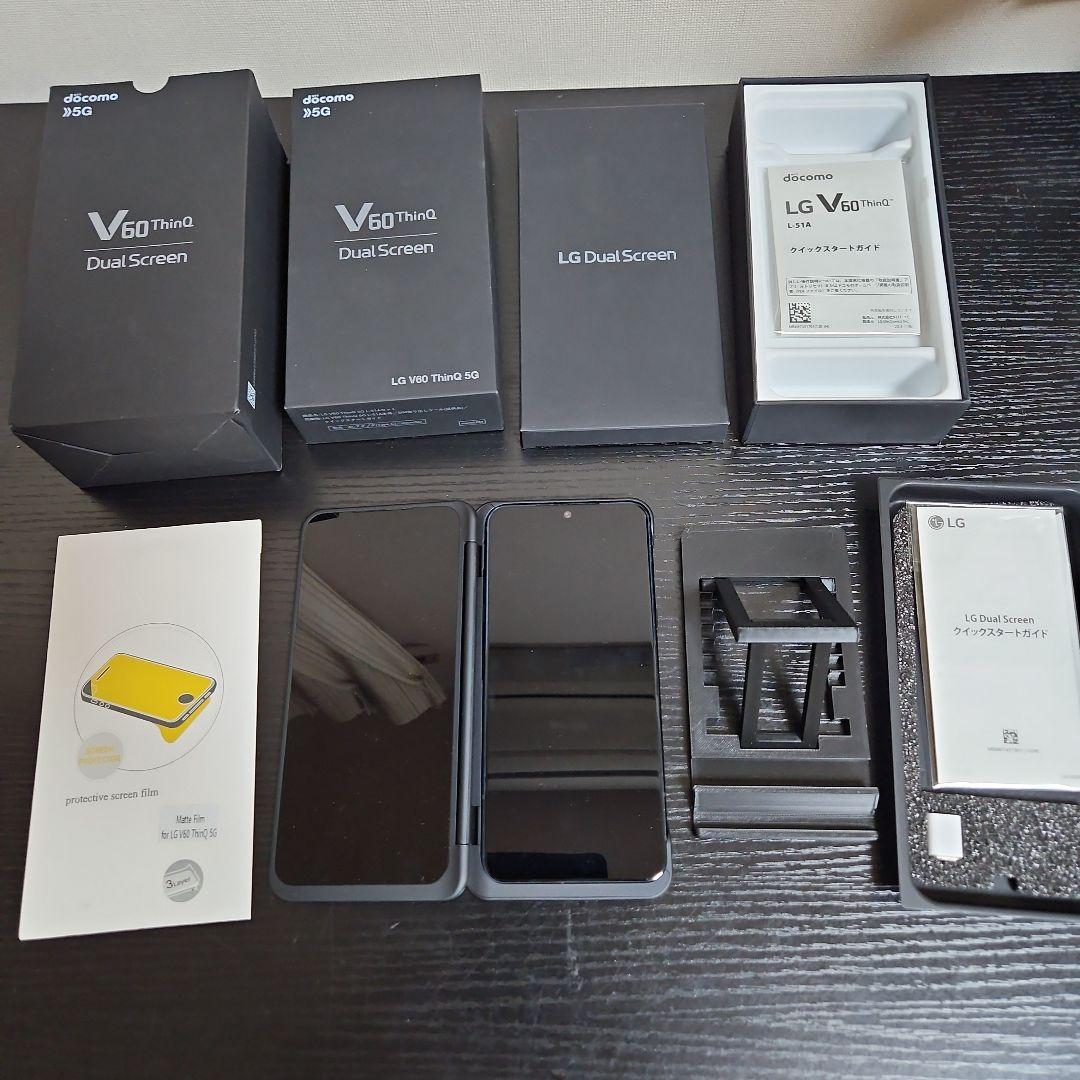 simフリー/L-51A LG Ｖ60 ThinQ 5G/128GB/ブラック