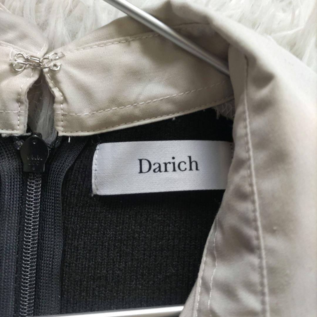 Darich ダーリッチ シャツドッキングプリーツミニワンピース ブラック