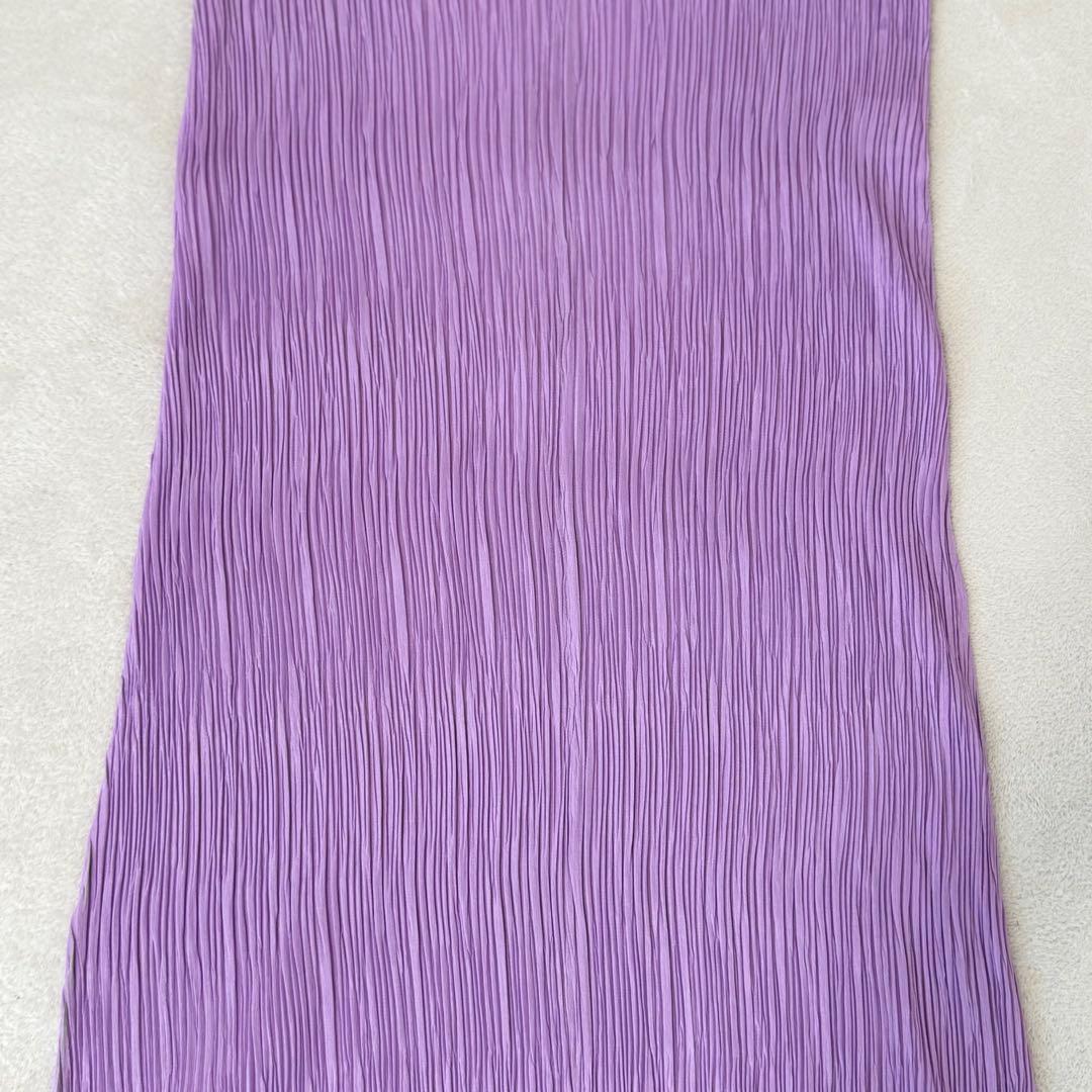 極美品✨PLEATS PLEASE プリーツ　ロングワンピース　マキシ丈　紫色