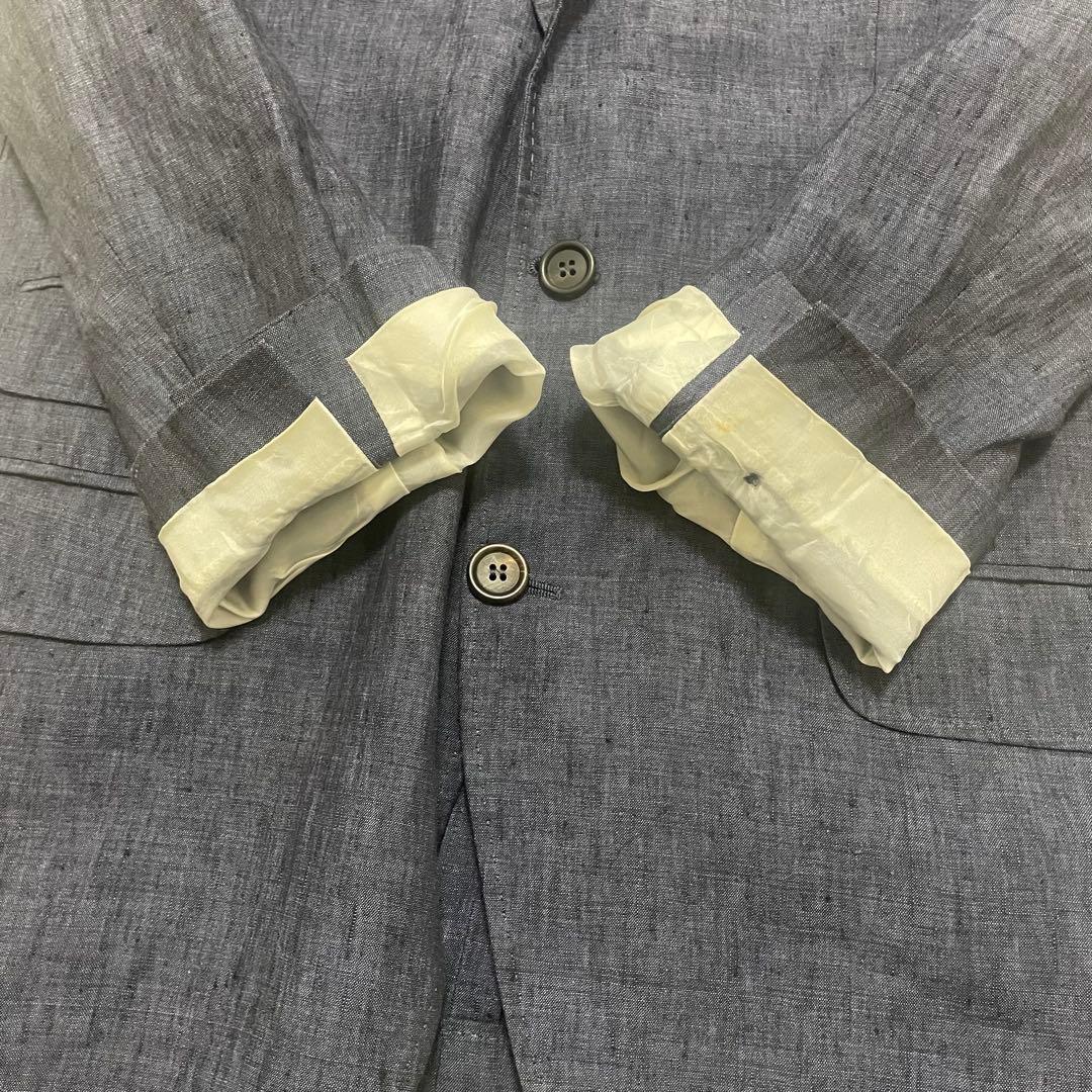 希少 美品 ブルネロクチネリ テーラードジャケット 麻100 アンコン 48