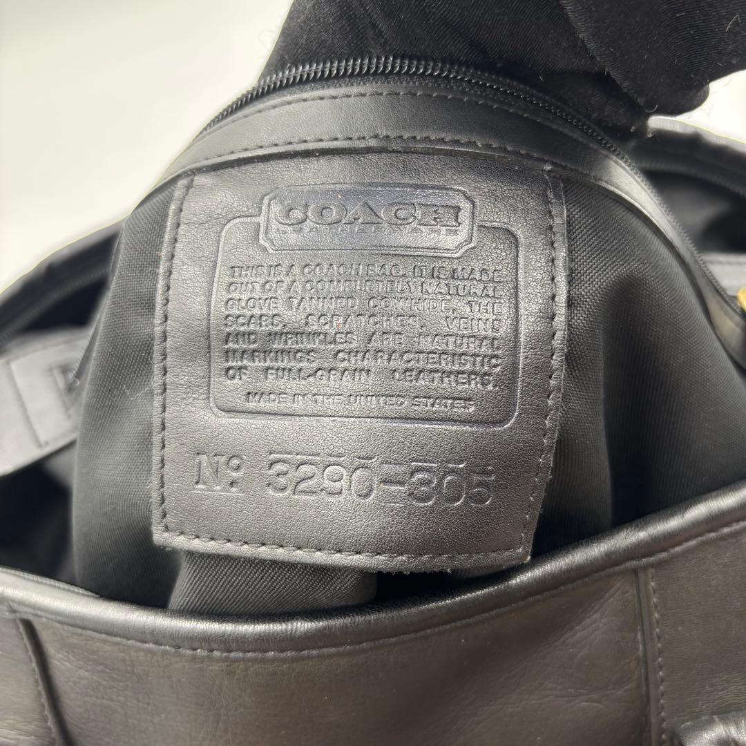COACH オールドコーチ 305 レザー ボストンバッグ ハンドバッグ 黒