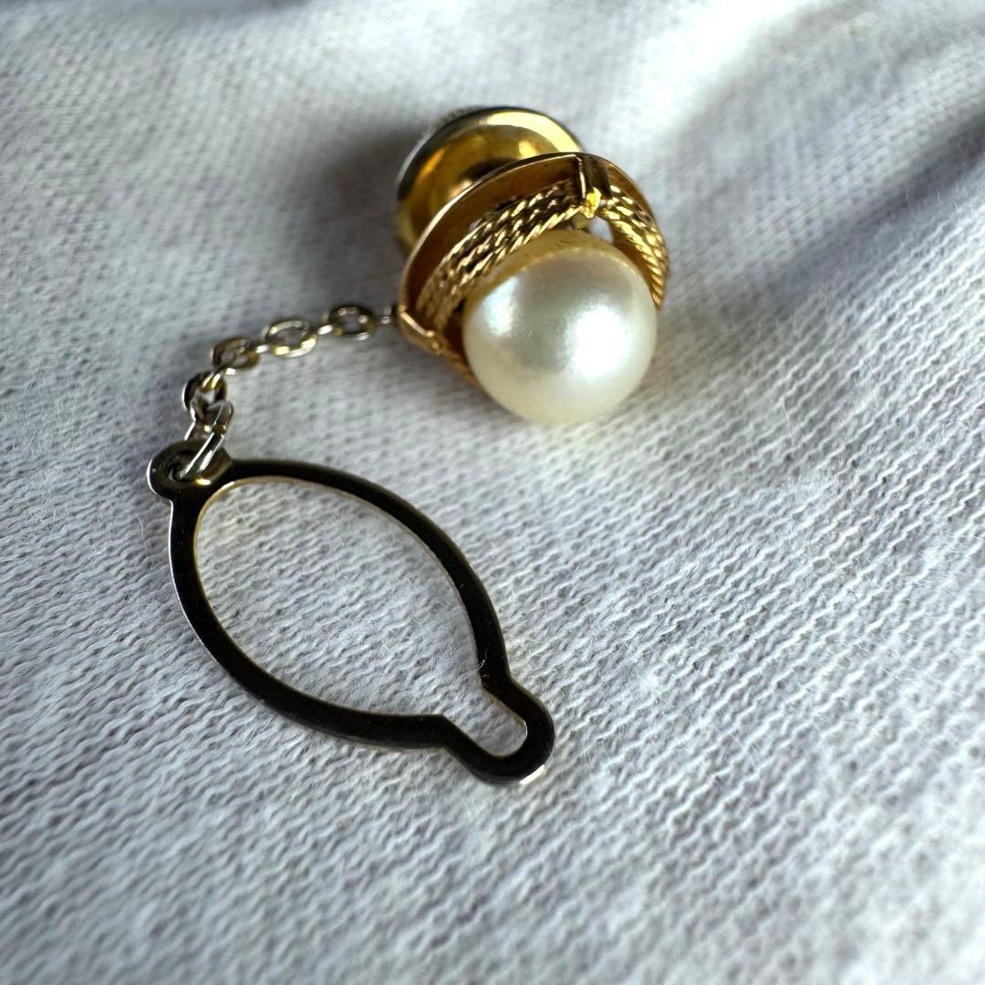 カフス　K18 真珠　18金