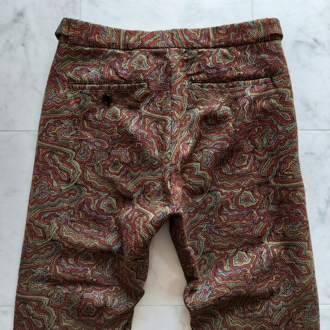 コムデギャルソンオムプリュス 01AW サイケ期 総柄 ウールヘリンボーンパンツ