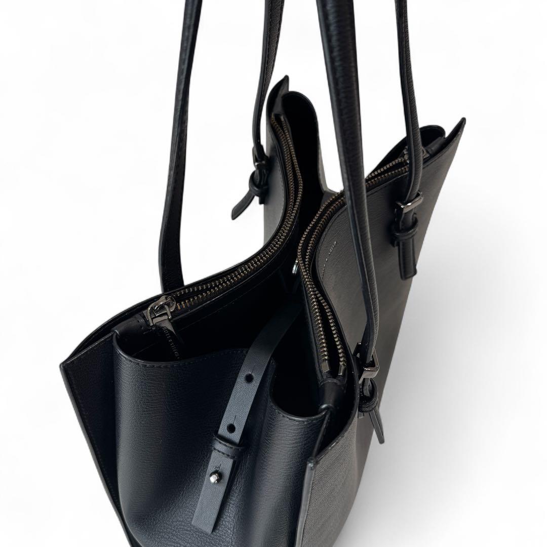 【美品】CHARLES & KEITH✨ブラック ビジネス バッグ トート A4
