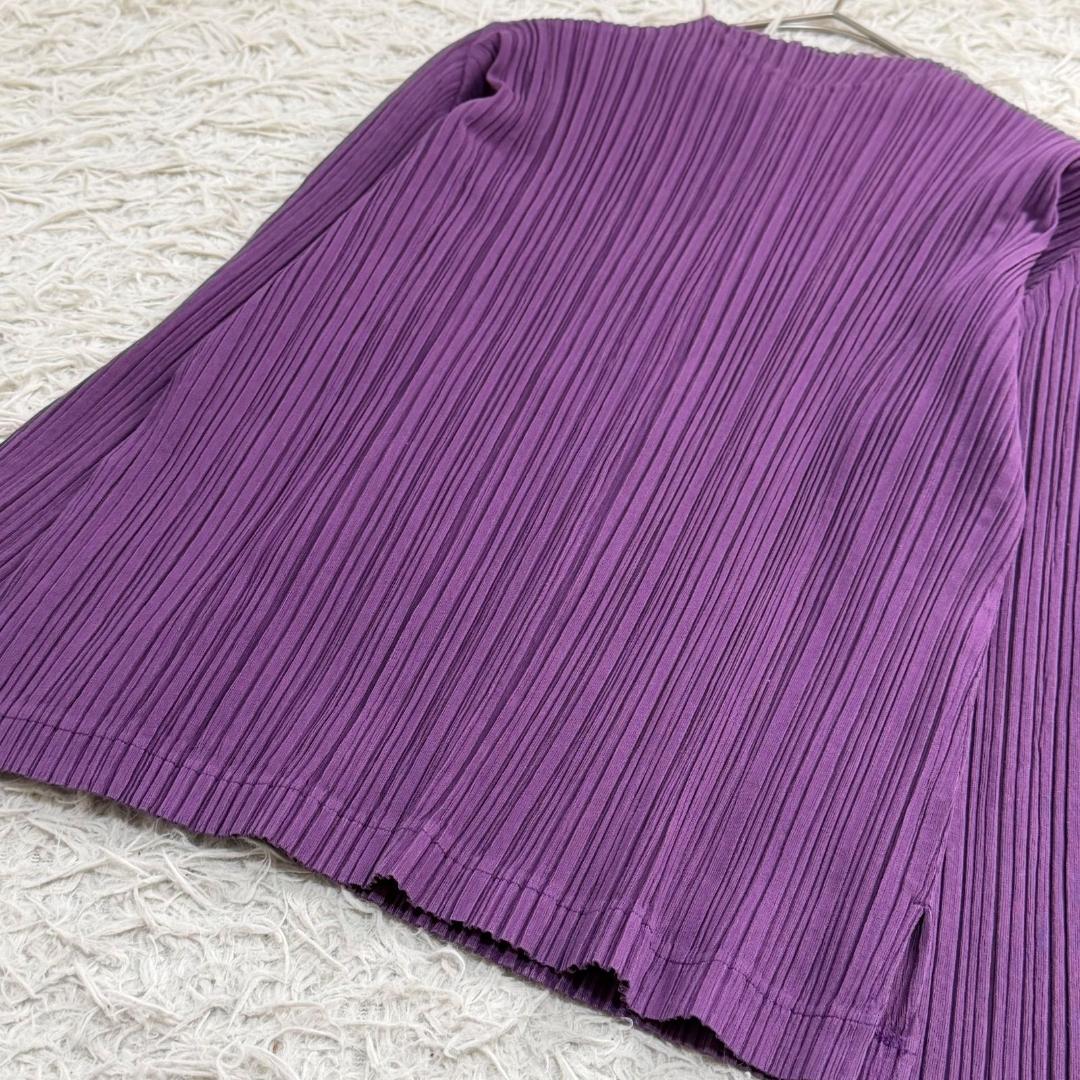 17196✨PLEATS PLEASE カットソー L 3 パープル プリーツ