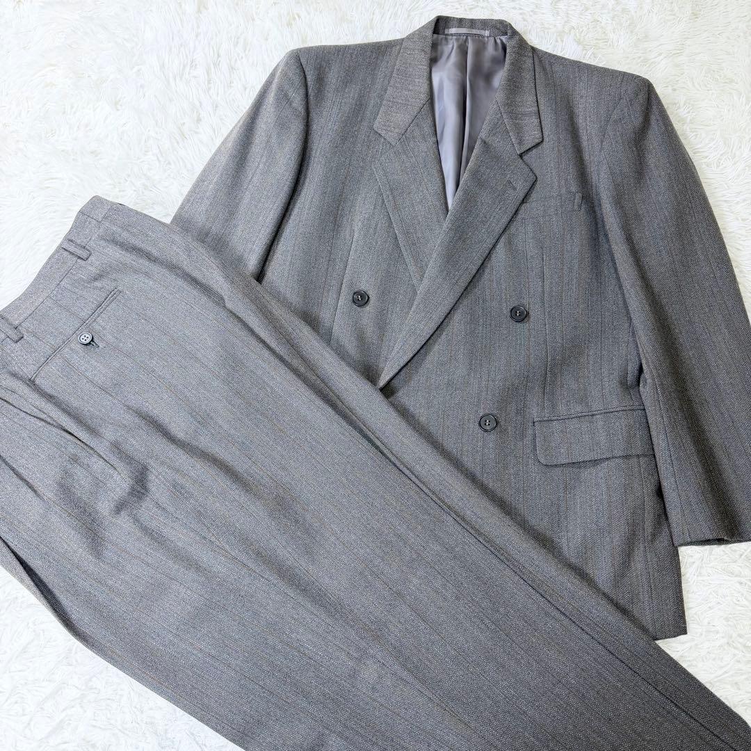 テットオム ダブルスーツ セットアップ 菅田将暉 灰 ストライプ　イタリア製