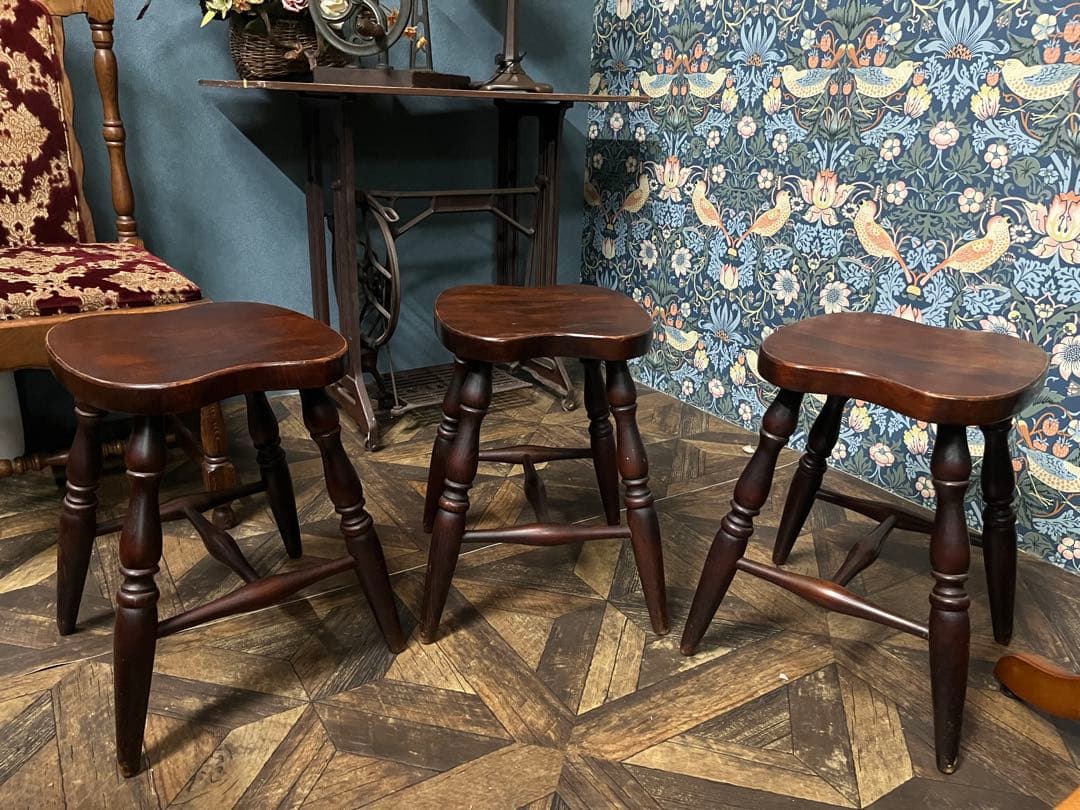 haco＊飛騨産業 キツツキ スツール セット 当時物 昭和レトロ