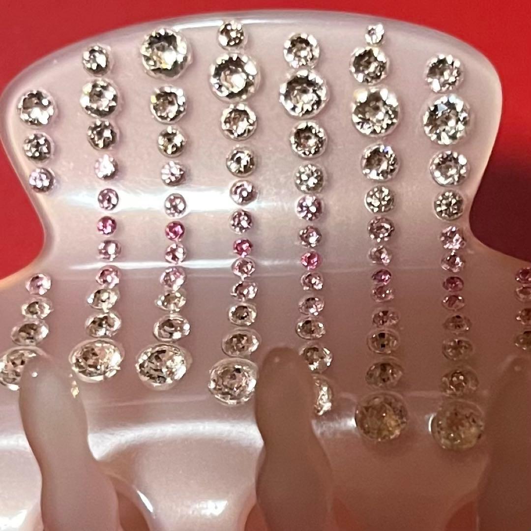 アレクサンドルドゥパリ ヘアクリップ　ラインストーン　ピンク　 L