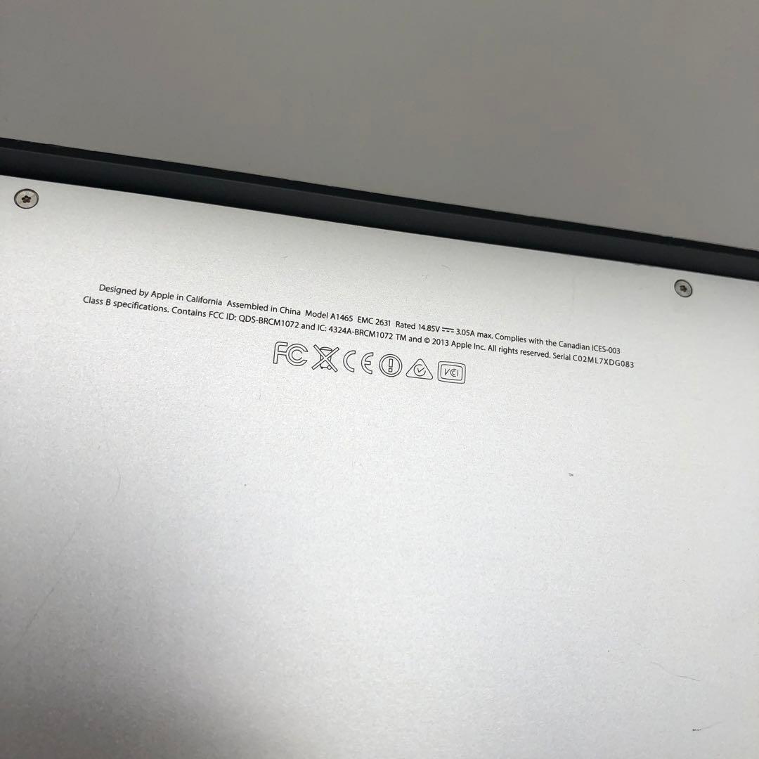 〔ジャンク〕 MacBook Air 　A1465　第4世代　シルバー　O