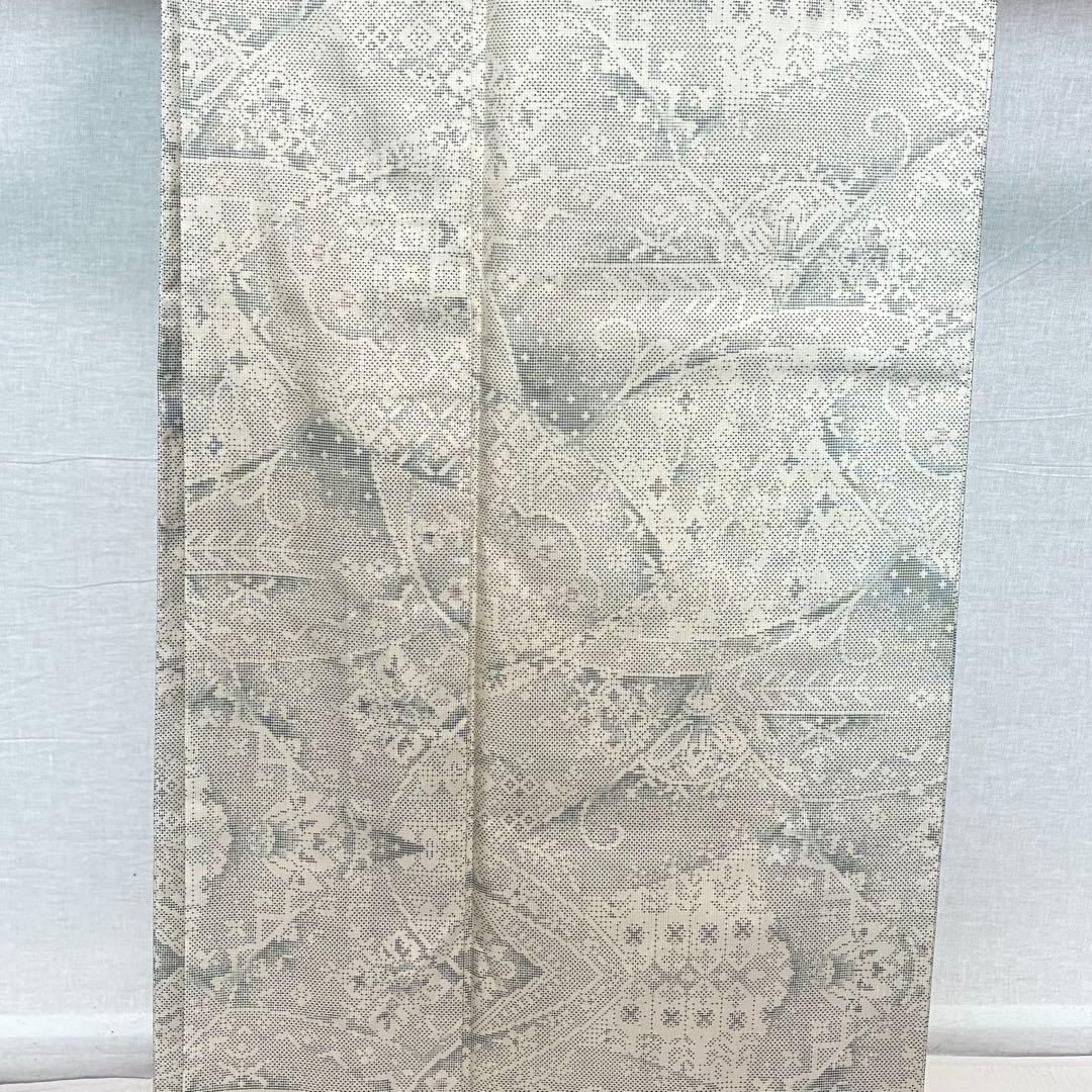 D40 本場白大島紬 正絹 着物 袷 美品