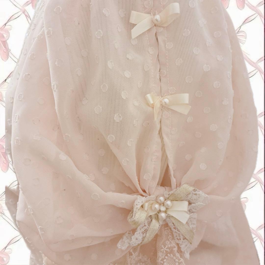 axes femme 2点セット 姫 ドット リボン ブラウス タートル 平成