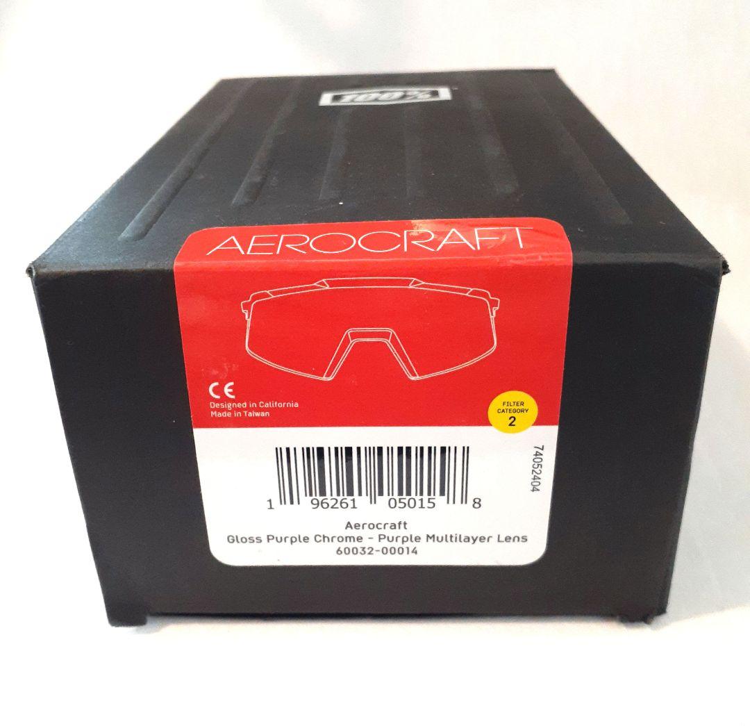 美品 100% Aerocraft グロスパープル ワンハンドレッド サングラス
