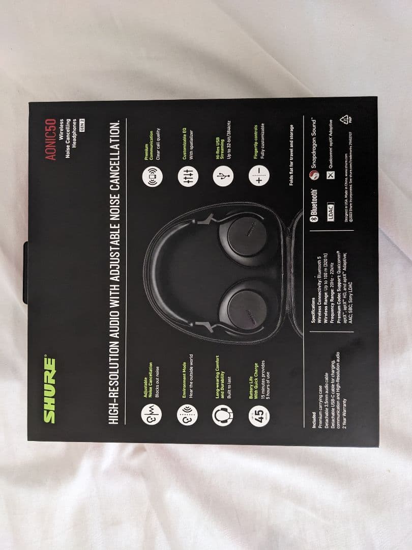 SHURE AONIC 50 G2 ワイヤレスヘッドホン