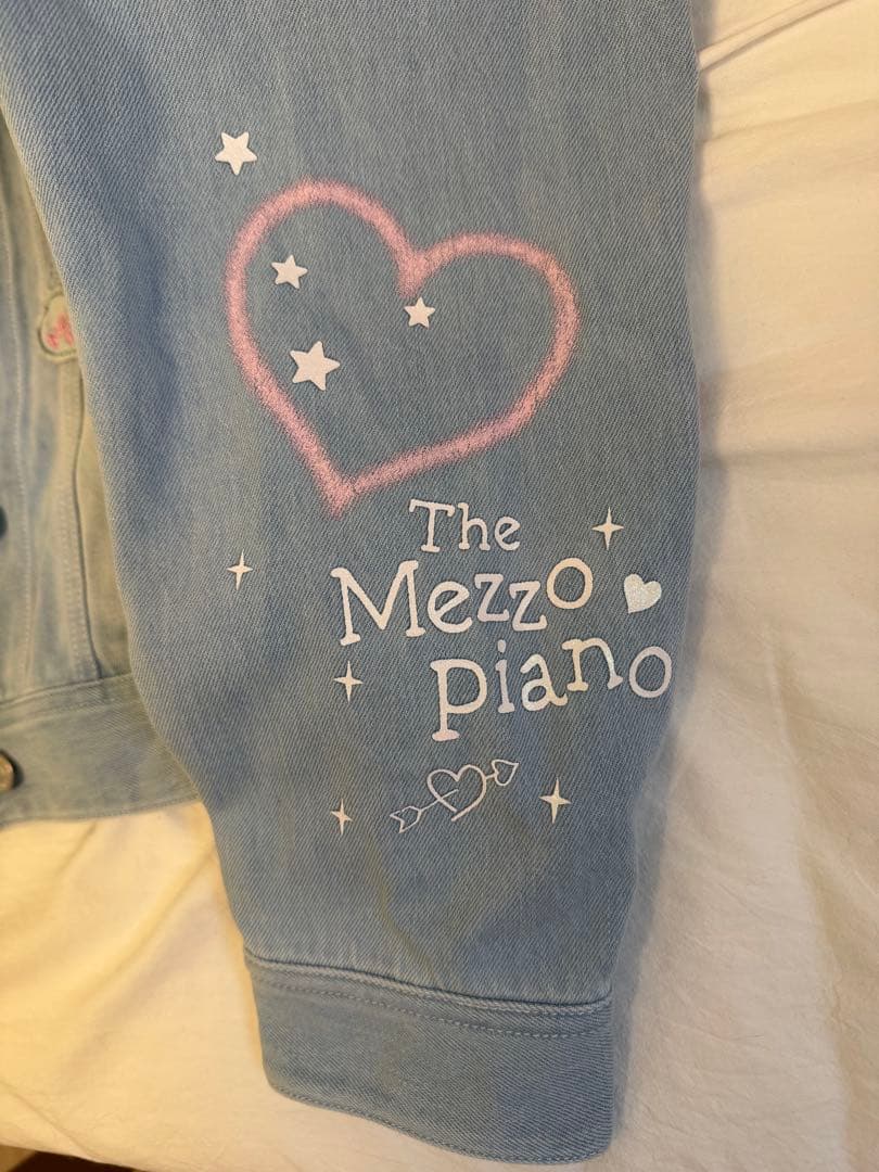 メゾピアノ ハートいっぱいデニムジャケット ベリエちゃん刺繍 大人サイズ
