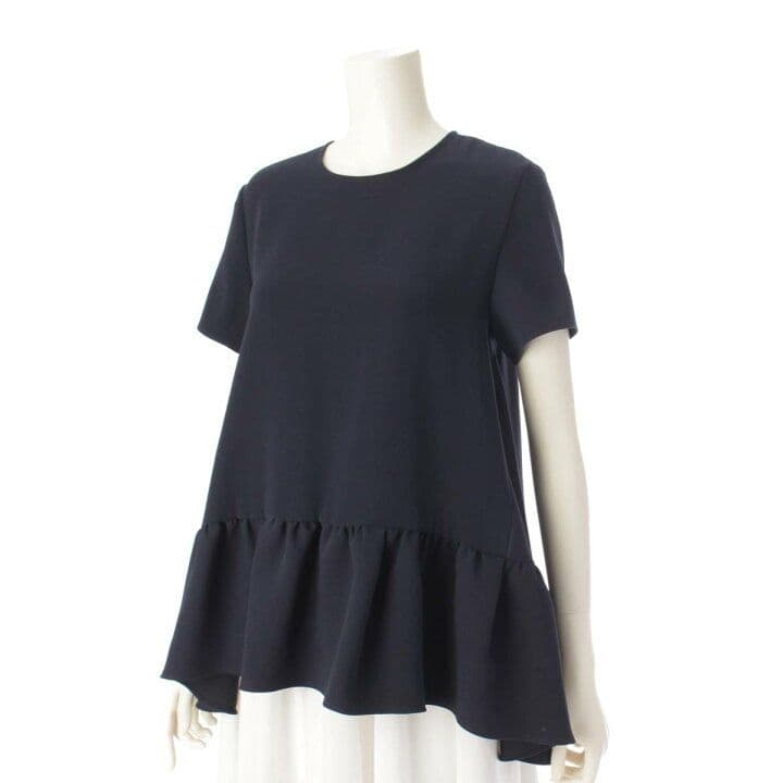 ✿　ヨーコチャン　ネイビー　サイズ40　ヘムギャザーブラウス