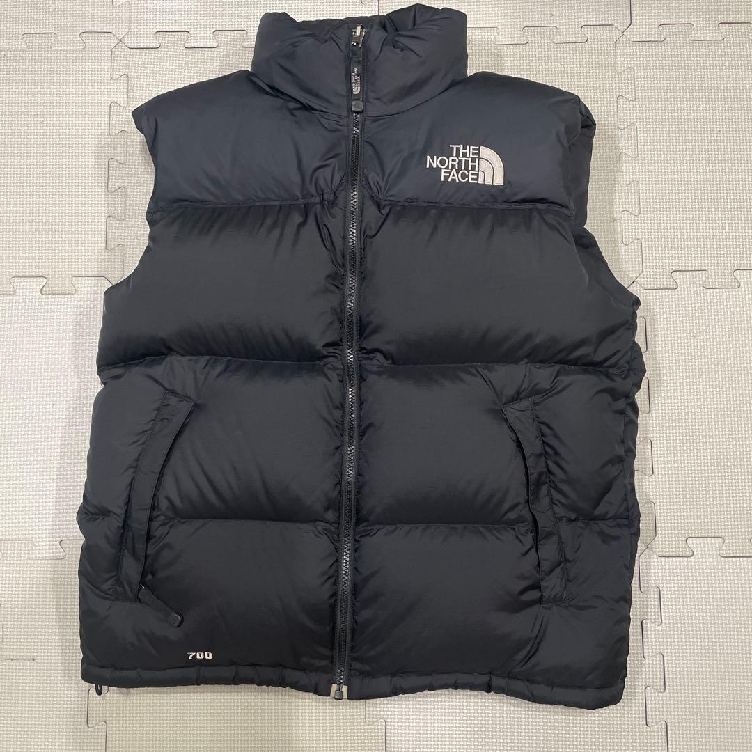 s*1様 NORTH ノースフェイス ヌプシ　ダウンベスト　センターロゴ　Mサイ