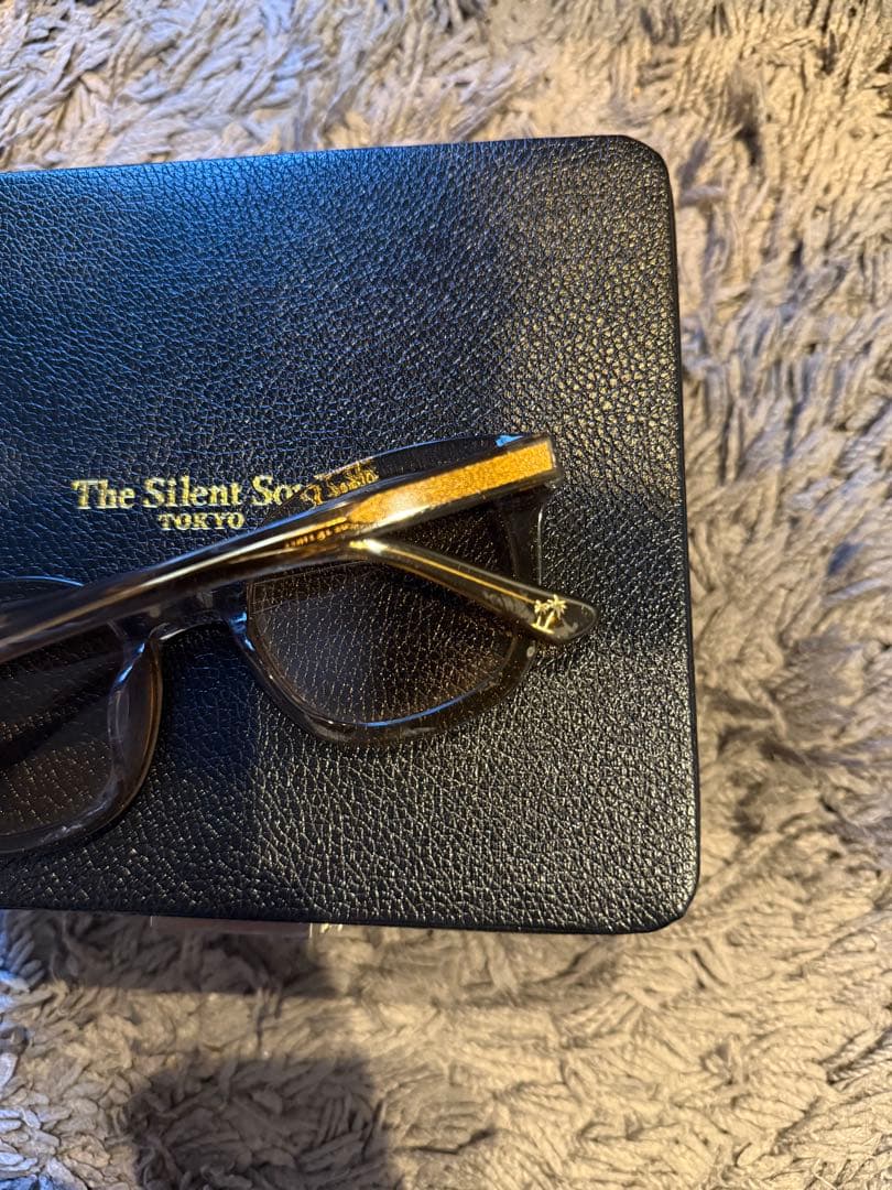 The Silent soulスクエアクリアブラウンサングラス数原龍友