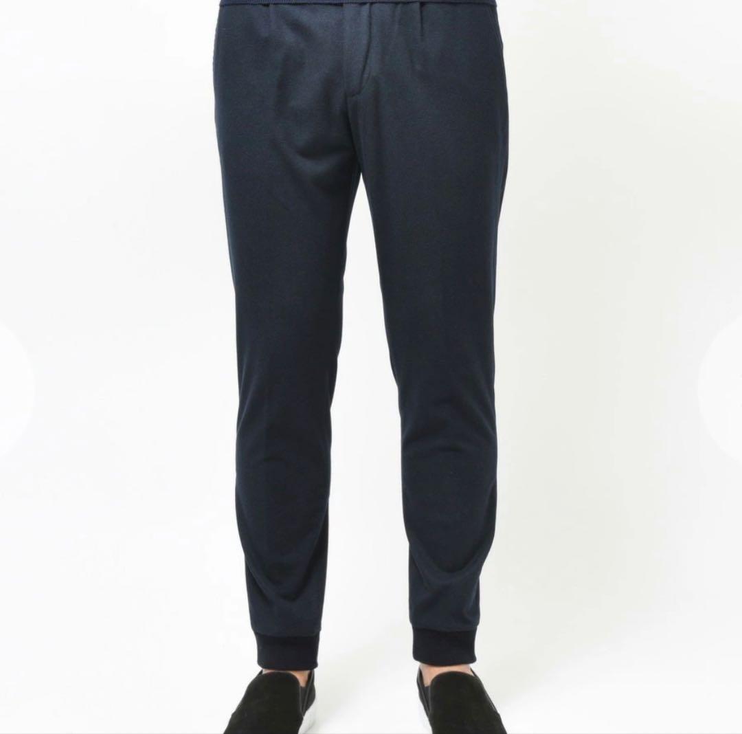 GTA テックフランネル1プリーツリブパンツGIORGINO 50 ブラック