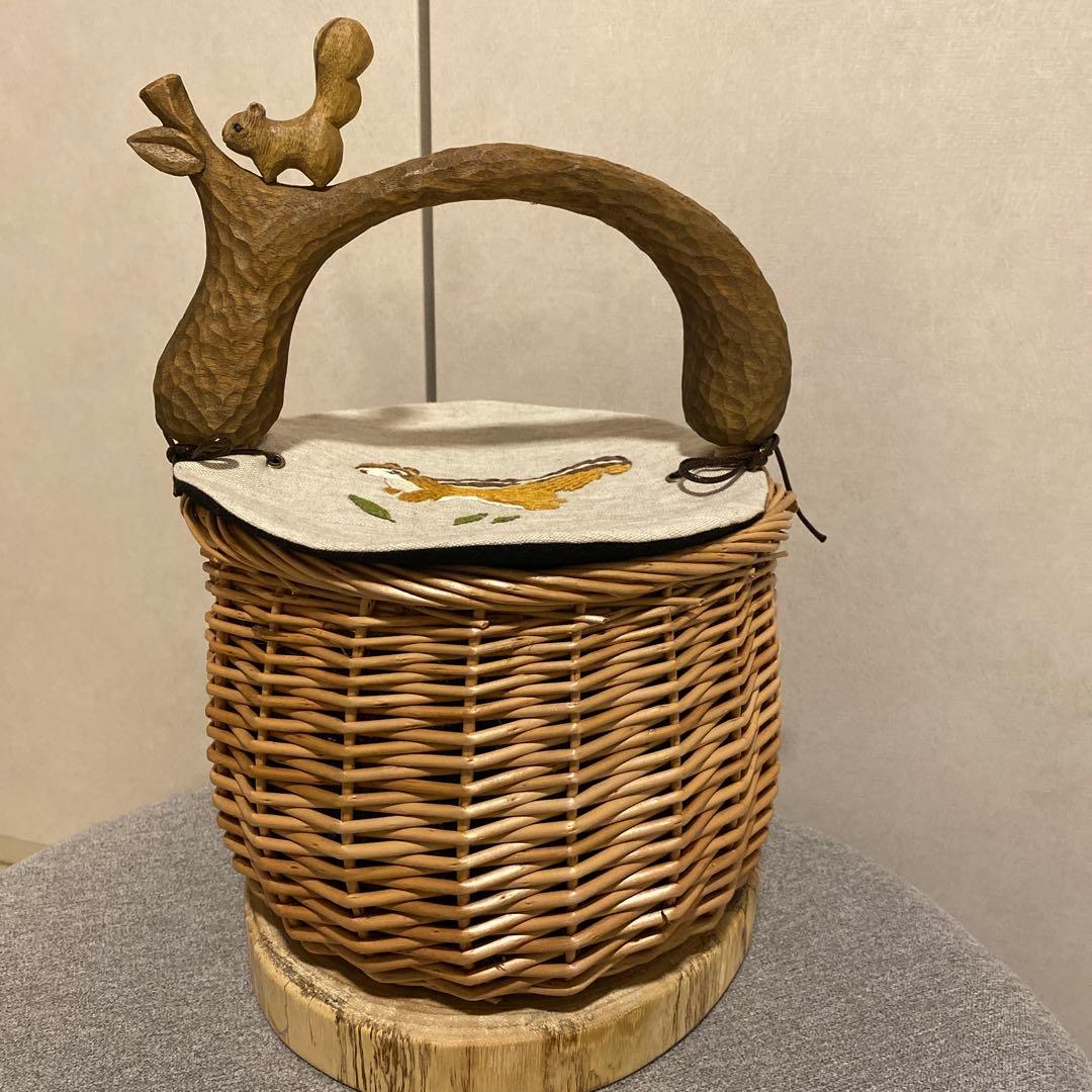 新品 未使用 KIYATA キヤタ りす バスケット レア かご