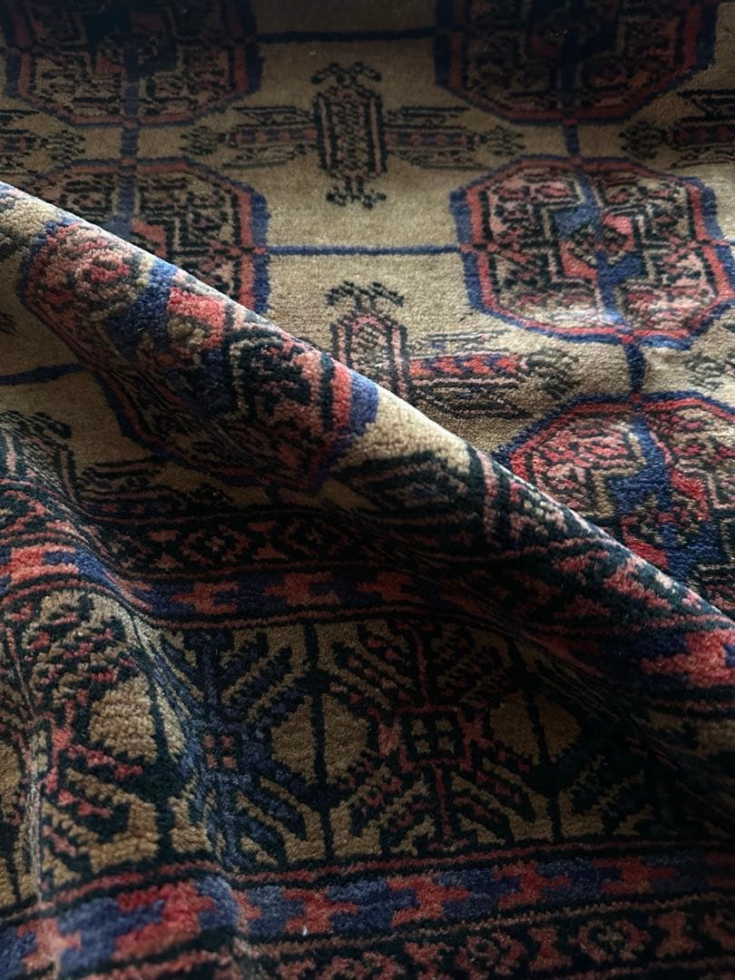 174×121 ヴィンテージラグ　バルーチ　手織ラグ