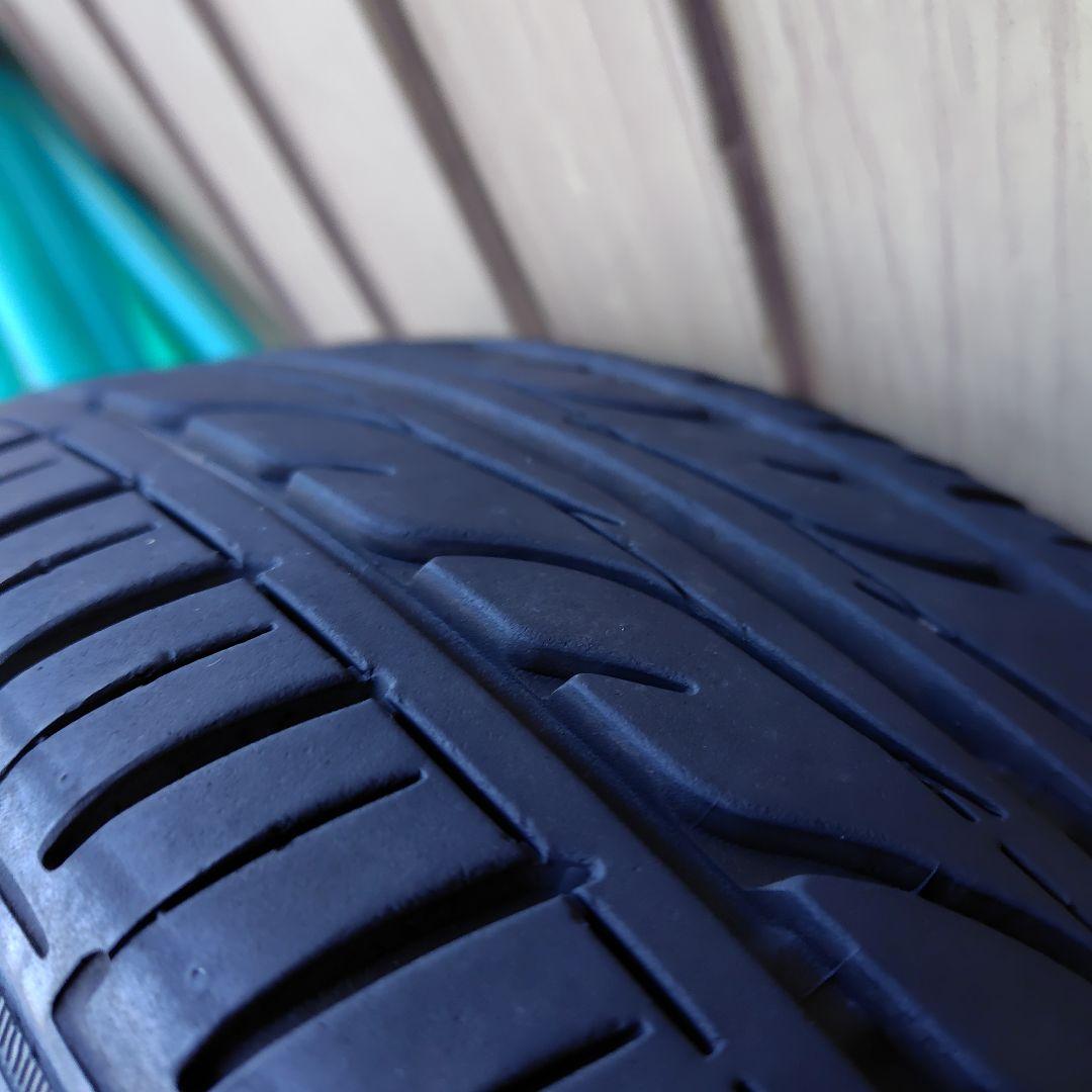 軽自動車用14インチアルミホイールサマータイヤ付。バリ溝美品。