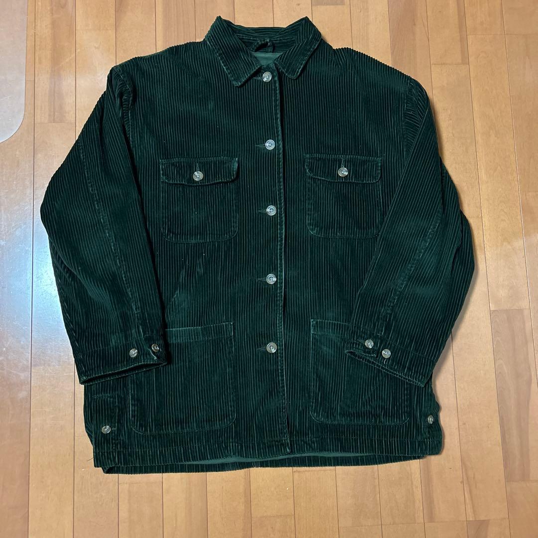 白タグ 90s Eddie Bauer コーデュロイ カバーオール 深緑