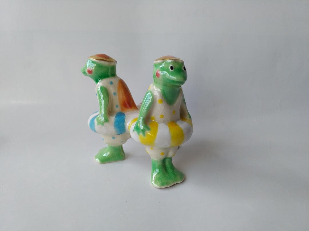 プーギー今岡三四郎 作 河童蓋置 京焼 共箱 共布 栞 蓋置 茶道具 新品